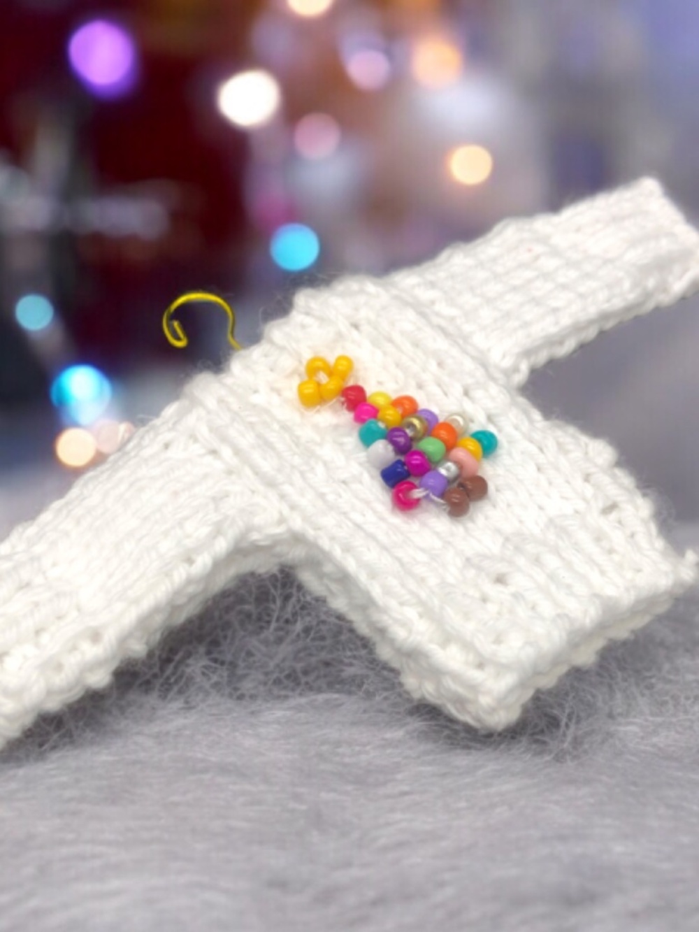 Mini Crochet Sweater Ornament, Tiny Christmas Tree Ornaments Handmade, Gift Tag